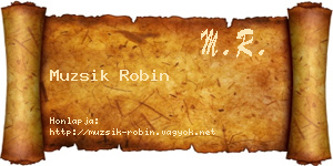 Muzsik Robin névjegykártya